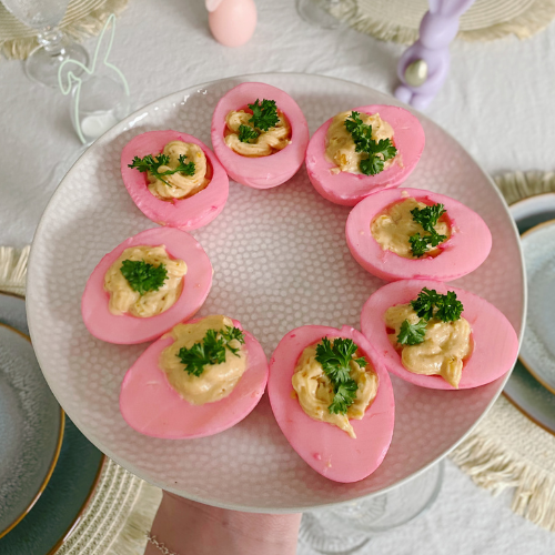 Recept: gevulde roze eieren