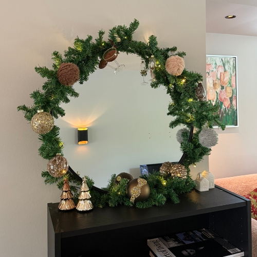 Kerst DIY: kerstspiegel 