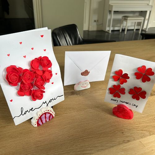 DIY Moederdag kaarten & kaartenhouder maken