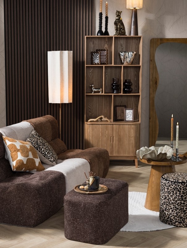 Calm chocolate woonkamer