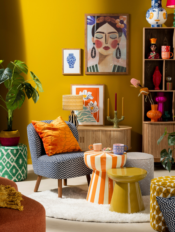 Clashing colours woonkamer